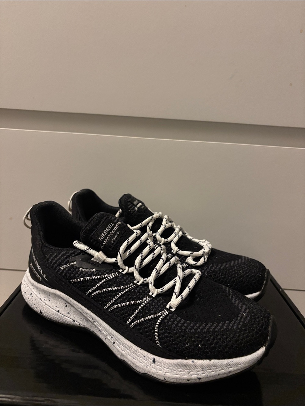 Merrell Men's Black Athletic Knit Sneakers